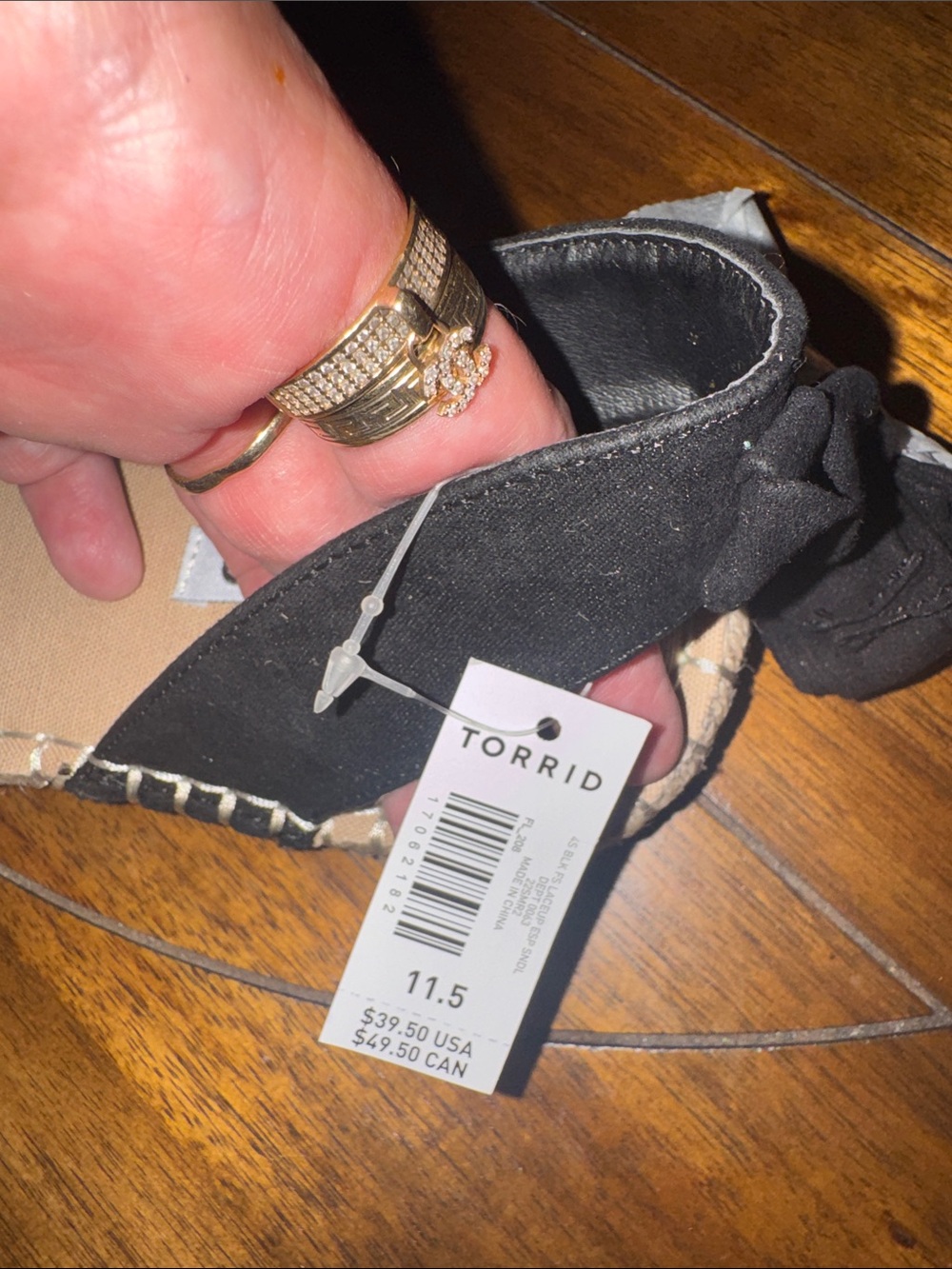Torrid Black BNWT LaceUp The Ankle Espadrille Sandals Fit Like 12 WW BRAND NEW - Picture 14 of 16